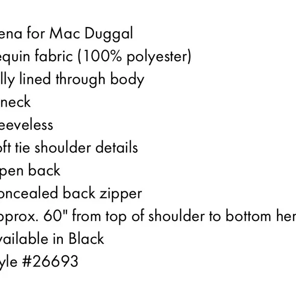 Mac Duggal Low Back Sequin Gown NWT Size 6 - Picture 5 of 5